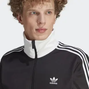 【adidas 愛迪達】外套 男款 運動立領外套 三葉草 BECKENBAUER TT 黑白 II5763