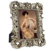 Silver Picture Frame 5x7 Ornate Picture Frames Vintage with Glass Front,