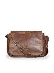 Brown Leather Medium Shoulder Bag
