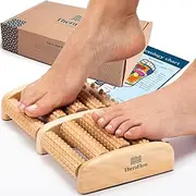 TheraFlow Large Dual Foot Massager Roller - 2019 Updated Version - Relaxation & Foot Pain, Plantar Fasciitis & Stress Relief - Includes Laminated Chart & Instructions - New Rubber Grips - Gift Package