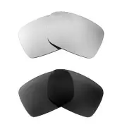 Walleva Titanium + Black Polarized Lenses For Smith Optics Outlier XL Sunglasses