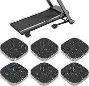 uxcell 6 Pcs Treadmill Mat Pads, 4x4x0.8 High Density Foam Anti Vibration Pad Sound Proof Floor Mat Exercise Equipment Mat for Carpet Protect Noise Reduction Home Gym, Mixed Color