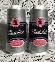 NEW 2 steel maxi-lock 3000Yd spools 100% polyester overlock sewing thread TEX 27