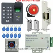 ZKTeco Fingerprint+RFID+Password Access Control+Strike Lock+Door Sensor+Siren