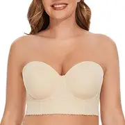 [SEA BBOT] Women Longline Strapless Bra Full Figure Corset Bra Hide Back Fat