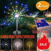 2X Fireworks LED Fairy String Lights Starburst Solar Xmas Garden Night Lamp AL