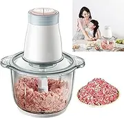 2L Electric Meat Grinder for Household Use, Electric Food Processor for Meat, Vegetables, Automatic 2-Speed Multi-Function, Cover Stop Protection/Soft and Hard Double-Speed, 6 Seconds Quick Stirring