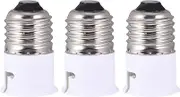 OSALADI 3pcs Light Bulb Converter Socket Light Socket Adapter Light Socket Outlet Light Bulb Splitter Light Holder for Home Screw Lamp Holder Converter Candelabra White Plug e27 Household