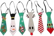 [DOITOOL] 6pcs Christmas Tie Props Xmas Party Christmas Party Supplies Theme Boys Christmas Ties Decor Wiggles Festive Ties Adults Festival Printed Tie Adult Funny Necktie Ornament
