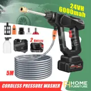 Cordless Electric High Pressure Water Spray Gun Car Washer Cleaner 2 Battery 24V