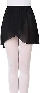 [EASTBUDDY] Ballet Wrap Skirt Chiffon Dance Skirt with Elastic Waistband for Girls&Women