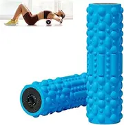 Electric Foam Roller, Vibration, Stretch Roller, 3D Massage Granules [Design Rights] Myofascial Release Roller, USB Rechargeable, 5 Levels Adjustable, Durable, ABS Foam, Suitable for Gym, Home（blue）