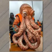 POSTCARD Octopus in Lifejacket on Boat Weird Strange Unusual Tentacles Fun