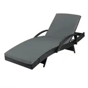 Livsip Sun Lounge Rattan Wicker Lounger Sofa Patio Day Bed Outdoor Furniture