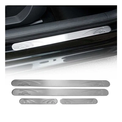 Door Sill Scuff Plate Scratch Protector for Fiat Stainless Steel Wave 4 Pcs (for: Fiat)