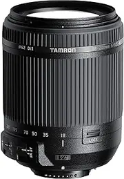 Tamron B018 Compact Design Tamron AF 18-200 F3.5-6.3 Di II VC PZD Lense for Nikon Camera, Black, Black (TM-B018N)