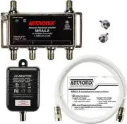 Reliable Cable 4-Port Cable TV/Antenna/HDTV/Internet Digital Signal Amplifier...