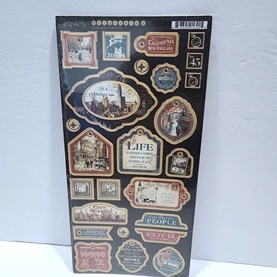 Graphic 45 Chipboard 2- CITYSCAPES COLLECTION