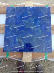 Lapis Lazuli Stone Coffee Table Top, Square Blue Marble Stone Center Table Top