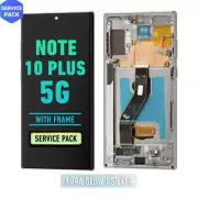 Samsung Galaxy Note 10 Plus OEM LCD Replacement Screen With Silver Frame