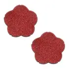 2pcs Bling Car Cup Coaster, Silicone Car Cup Holder Insert Coaster, Red