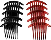 Generic 10pcs Hairpin Comb Styling Hair Accessories Clear Hair Elastics French Comb Twist Crescent Enamel Hair Pin Hair Comb Shape Hair Clips Wavy Wet Detangle Hair Brush Detangler Mini