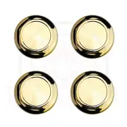 8-sided Hex/Octagonal Cut Gold Knock Off Spinner Caps for Lowriders | Set of 4