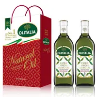 在飛比找Yahoo奇摩購物中心優惠-奧利塔Olitalia 特級橄欖油 1L 禮盒組 2瓶入【康