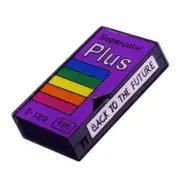 VHS TAPE Back To The Future Marty McFly Flux Capacitor Pin Brooch badge lapel
