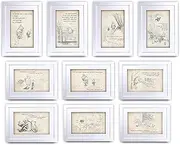 HWC Trading FR Winnie the Pooh All 10 Collection of A4 Framed Printed Quote Nursery Print Baby Shower Room Gifts New Born Bedroom Print Photo Picture Frame Display