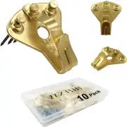 Earthquake Hangers(75Lbs-10Pcs), Heavy Duty Earthquake Picture Hanging Hooks wit