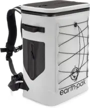 Light Gray Waterproof Insulated Backpack Cooler with Adjustable Straps - 35 Can