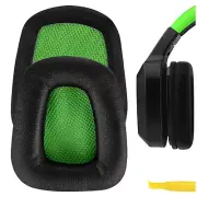 Geekria Protein Leather Ear Pads for Razer Chimaera Headphones (Black / Green)