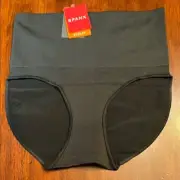 NWT SPANX Oncore High Waisted Mid Thigh Black Sculpting Briefs Medium