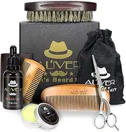 Beard Grooming & Trimming Kit for Men Care,Beard Conditioner Oil, Beard Balm, Boar Bristle Beard Brush, Beard Scissor & Organic for Beard Care