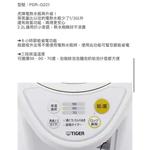 虎牌 PDR-G221 微電腦 電熱水瓶 2.2L Tiger 日本帶回