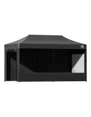 [Instahut] Gazebo Pop Up Marquee Folding Tent Outdoor Shade Canopy 3x6 in Black