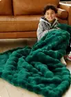 Minky Couture Adult 50x60 Ultra Cloud, Emerald Blanket Heavy Weighted NEW Easter