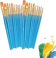 Armastuse Small Paint Brushes Bulk,20 Pcs Flat Paint Brushes Bulk with Fine Tip Paint Brushes Craft Brushes Set for Classroom Acrylic Water Color Canvas Painting Face