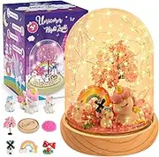 Vingtank Unicorn Terrarium Kit - Toys for Girls 3-12 Years Old, Night Light Kids Craft, Birthday Gifts