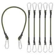 11.8" Bungee Cords 6Pcs Heavy Elastic Bungee Rope with Aluminum Alloy Hooks