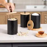 3Pcs Kitchen Canister Set Food Storage Canister Kitchen Jar