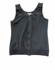 Isavela Male Post Surgical (Stage 1) Compression Vest Garment w/ Zipper (Sleeveless)- Black