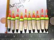 10 NEW WOOD SLIP FLOATS / BOBBERS PANFISH ICE FISHING NO FREEZE UP ON LINE B197