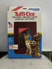 Johnson Tuffi-Dor Small Pets Door for Cats & Dogs Wood Tone Pet-Dor Flap NIB