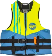 Fly Racing 221-30401M Neoprene Floatation Vest Md Blue/Hi Vis/Teal