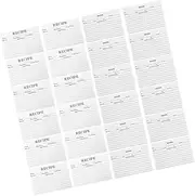 OFFSCH Elegant Recipe Paper Cards 50pcs Household Recipe Sheets Wedding Food Cards