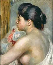 ARTICULOZY Giclee Print Rolled - Renoir - Dark haired woman - 24x32 Inch Canvas Wall Decor Art Print
