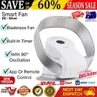 SmarterHome™ Bladeless DC Motor Turbo Smart Fan Oscillating Cooler Silver AU