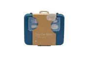 Melii Luxe Two Tier Bento Box with Utensils Kids Snack Bento Box - Blue
